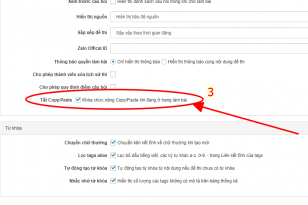 Khóa copy và paste ở khu vực làm bài