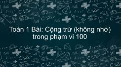 Bài Cộng trừ (không nhớ) trong phạm vi 100