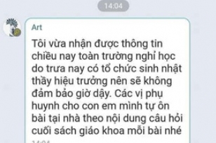 Xôn xao chuyện HS được nghỉ 1 buổi vì "trường tổ chức sinh nhật cho thầy hiệu trưởng": Thầy giáo lên tiếng