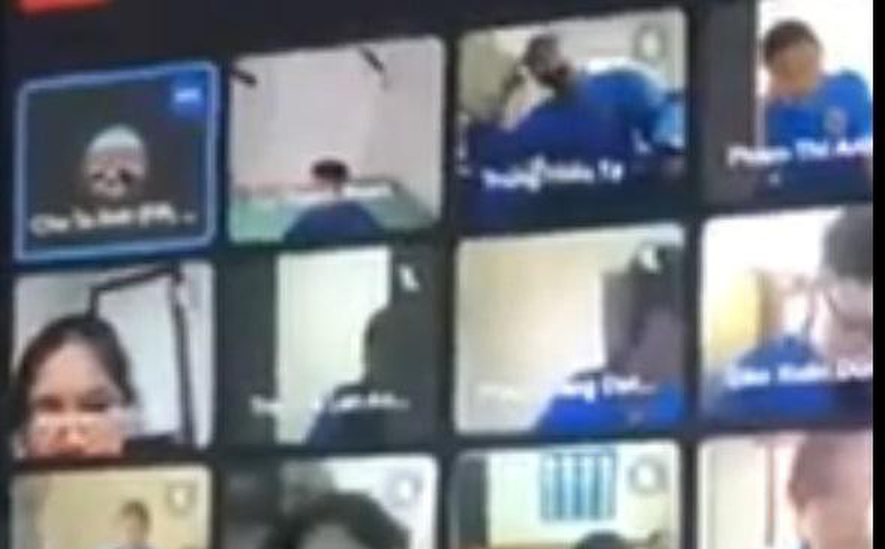 Nam sinh viên đòi ‘solo’ với thầy giáo trong giờ học trực tuyến