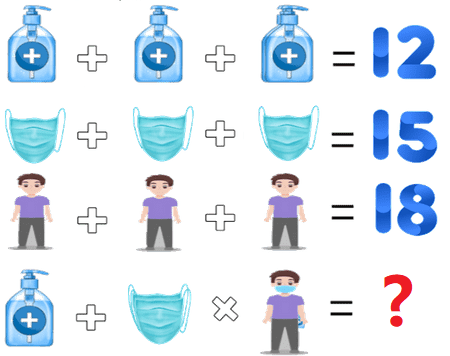Luyện trí thông minh với câu đố khẩu trang, nước sát khuẩn