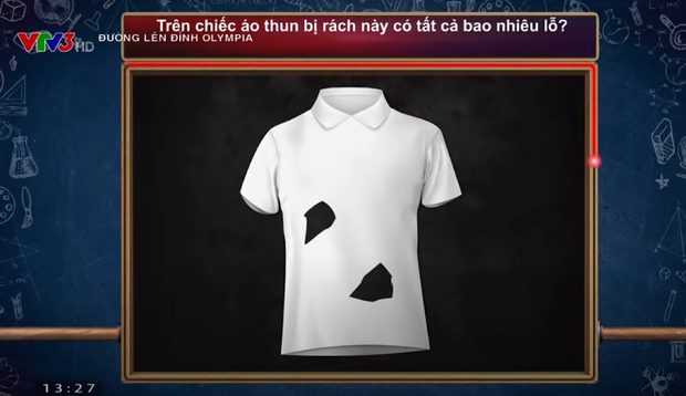 Câu hỏi "đếm lỗ trên chiếc áo thun" tại Olympia tưởng dễ nhưng nhiều người trả lời sai