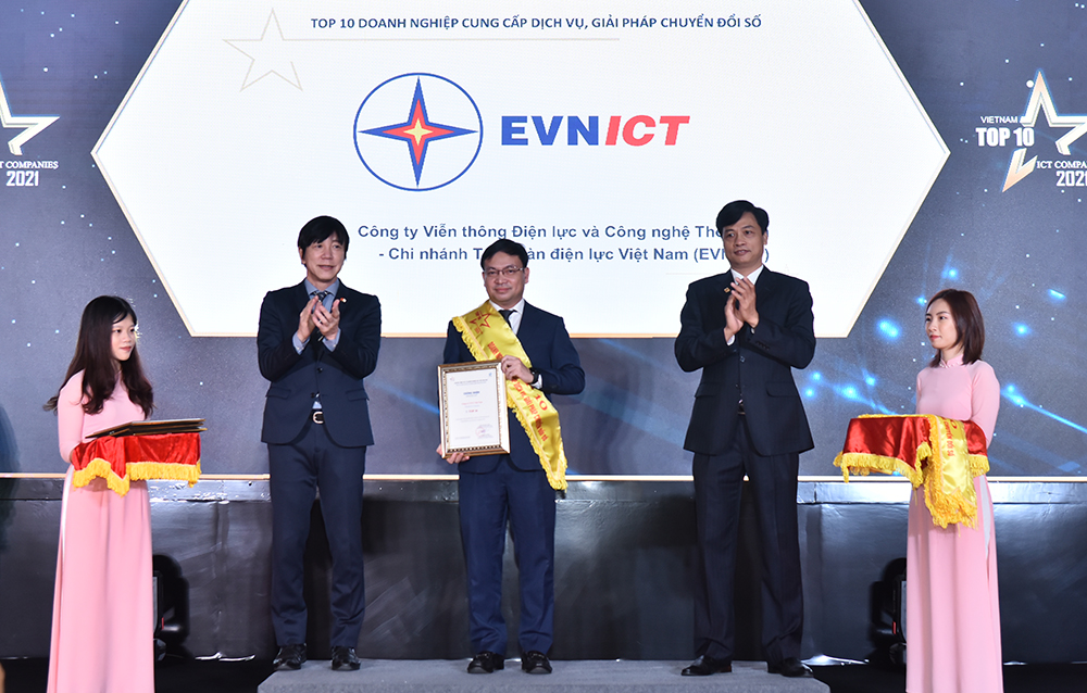 EVNICT lọt Top 10 doanh nghiệp Công nghệ thông tin Việt Nam năm 2021
