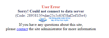 error connect to data